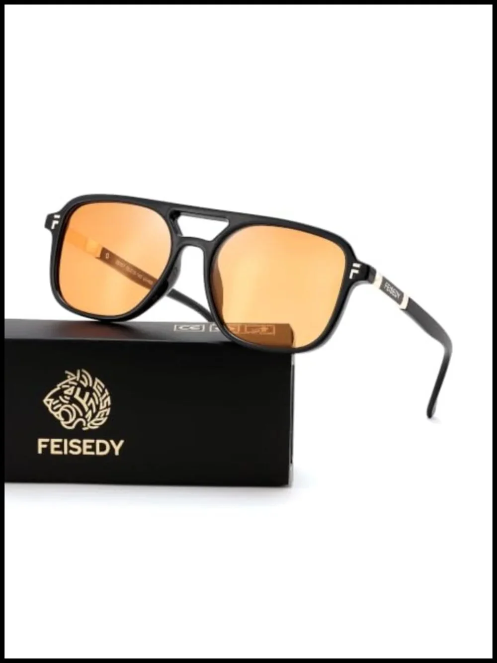 Retro Polarized Aviator Sunglasses UV400 Double Bridge Pilot Frame Lightweight